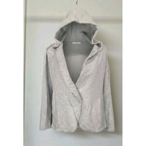 The North Face Women's Small Gray Hooded Open Front Cardigan Jacket Lightweight